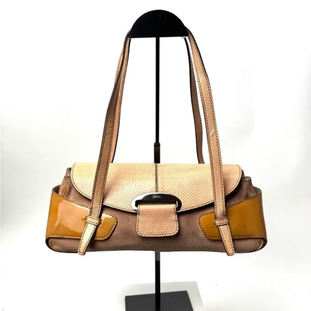 Tod's Brown Suede Shoulder Bag